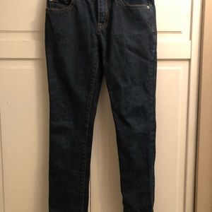 Dark wash skinny jeans